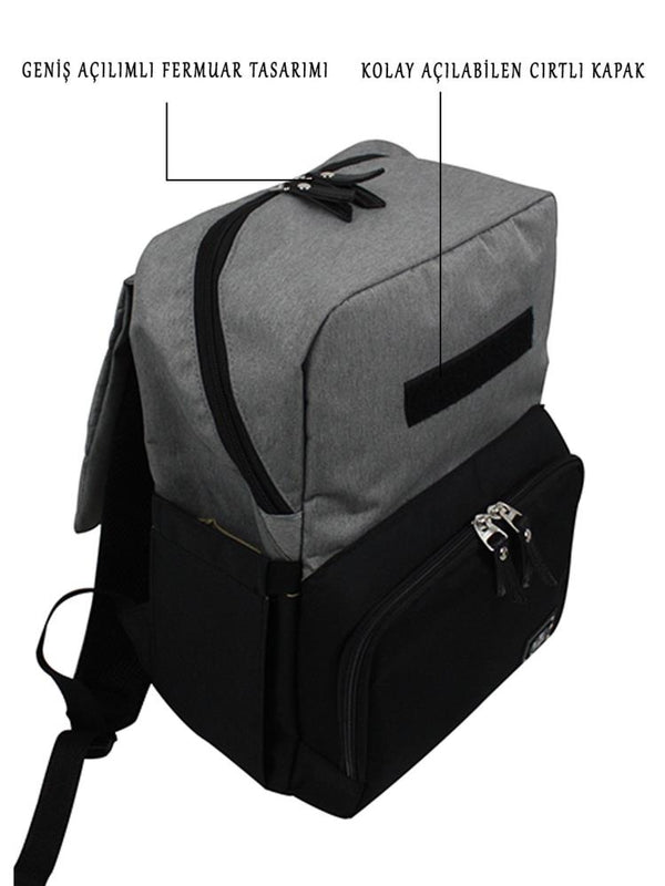 Stylo Working Mothers Backpack Çanta Seti - Siyah