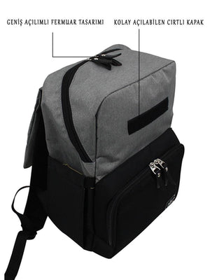 Stylo Working Mothers Backpack Çanta Seti - Siyah