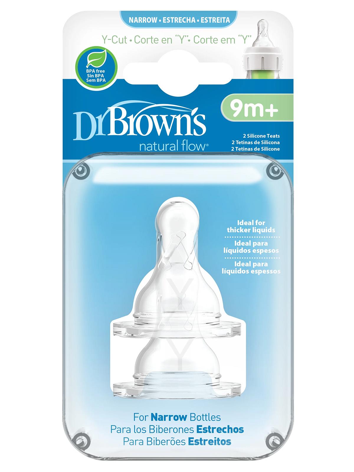 Dr. Browns Y Kesim Dar Ağız Silikon Biberon Emziğiİkili Paket