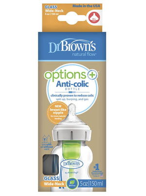 Dr.Browns 5 oz/150 ml Geniş Ağız Cam BiberonTekli Paket