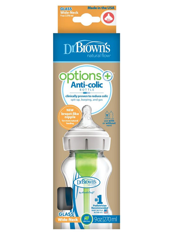 Dr.Browns 9 oz/270 ml Geniş Ağız Cam BiberonTekli Paket