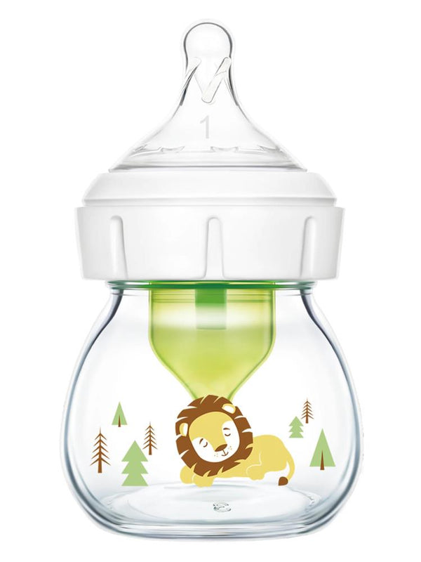 Dr. Browns Geniş Ağız Anti-Kolik Cam Biberon 60 ml Aslan Desenli