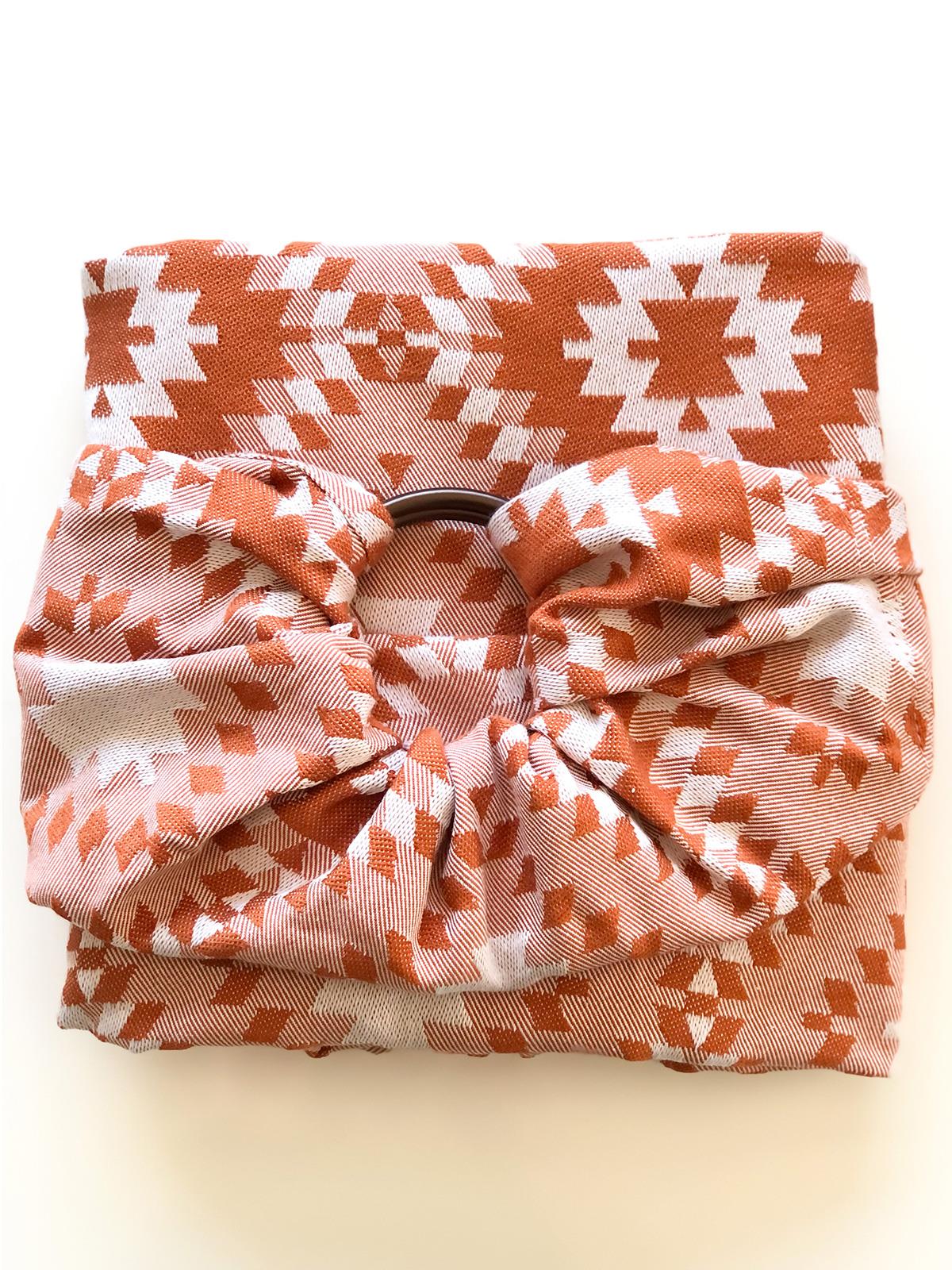 Zubu Bebek Taşıma Sling Küp Desen - Turuncu