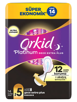 Orkid Platinum Dörtlü Paket Gece Ekstra  Plus 14 Adet