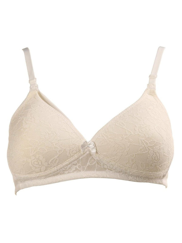 Kujju Dantelli Emzirme Sütyeni 80-100 Beden - Bej