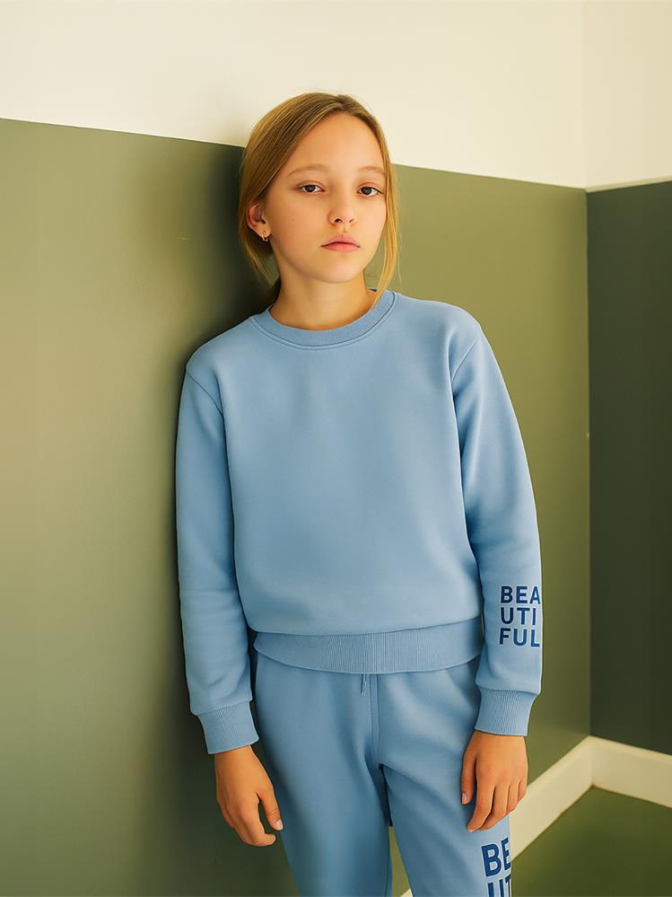 Civil Girls Basic 6-9 Yaş Sweatshirt - Mavi