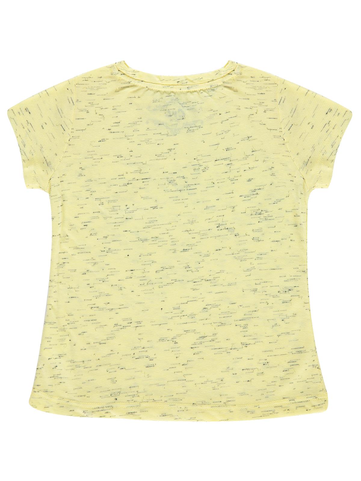 Civil Girls Roba Dantelli 2-5 Yaş Tişört - Sarı