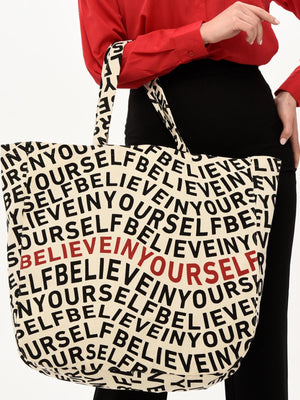 Çınar Bez Çanta Belive in Yourself Baskılı Bez Çanta