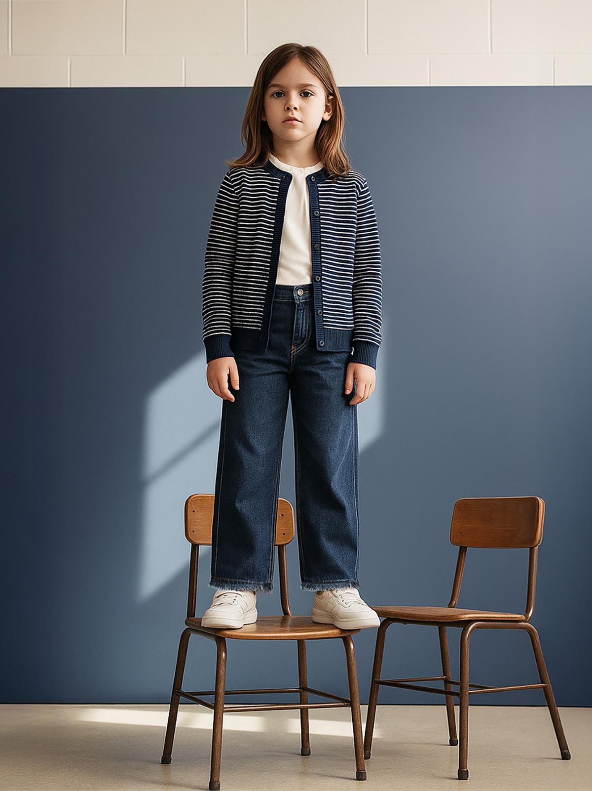 Civil Girls Pantolon Etek 6-9 Yaş Pantolon - Mavi