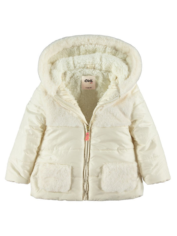 Civil Baby Roba Ve Cepleri Kürklü 6-18 Ay Mont - Ekru