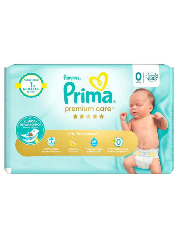 Prima Premium Care 0 Beden Prematüre Bebek Bezi 30 Adet