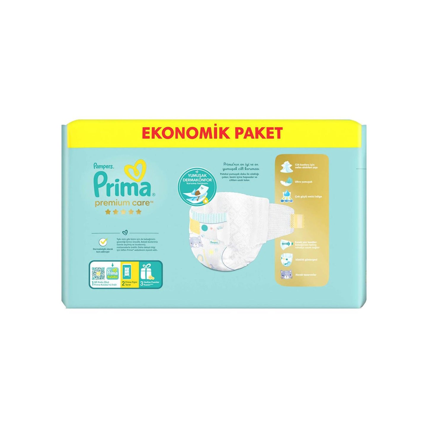 Prima Premium Care 4 Beden Bebek Bezi Maxi Ekonomik Paket 46 Adet