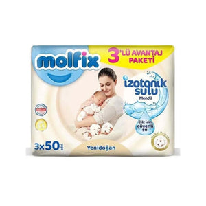 Molfix İzotonik Islak Mendil Yenidoğan 3x50 Adet