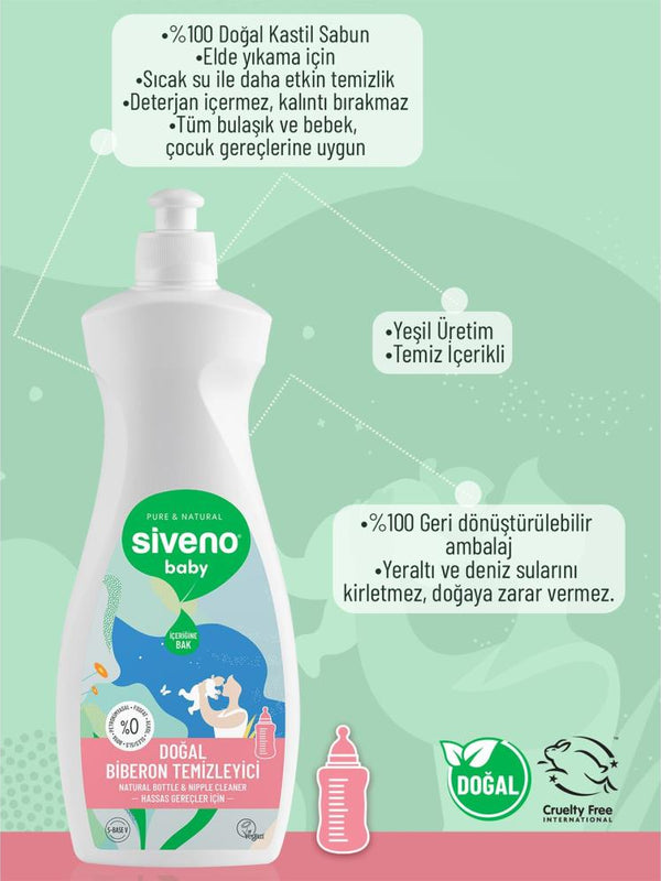 Siveno Baby Doğal Emzik Ve Biberon Temizleyici 500 ml