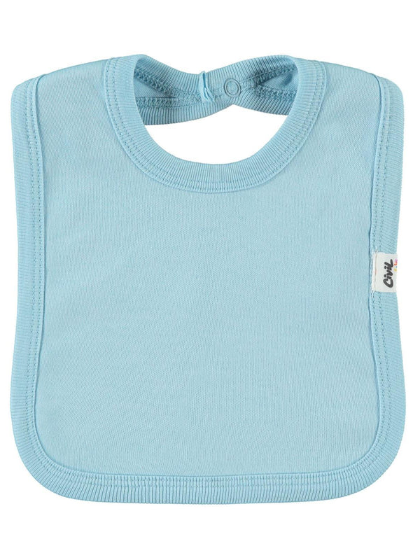 Civil Baby Arkadan Çıtçıtlı Unisex Mama Önlük - Mavi