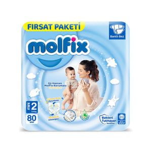 Molfix Bebek Bezi 2 Beden Mini Fırsat Paketi 80 Adet