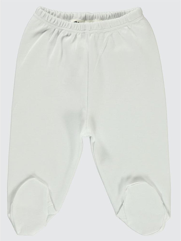 Civil Baby Beli Lastikli 0-9 Ay Unisex Patikli Tek Alt - Ekru