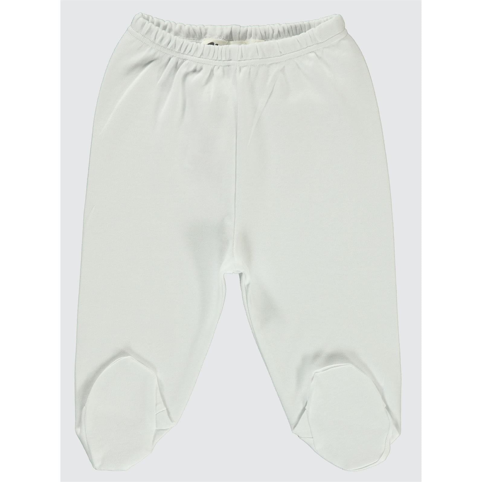 Civil Baby Beli Lastikli 0-9 Ay Unisex Patikli Tek Alt - Ekru