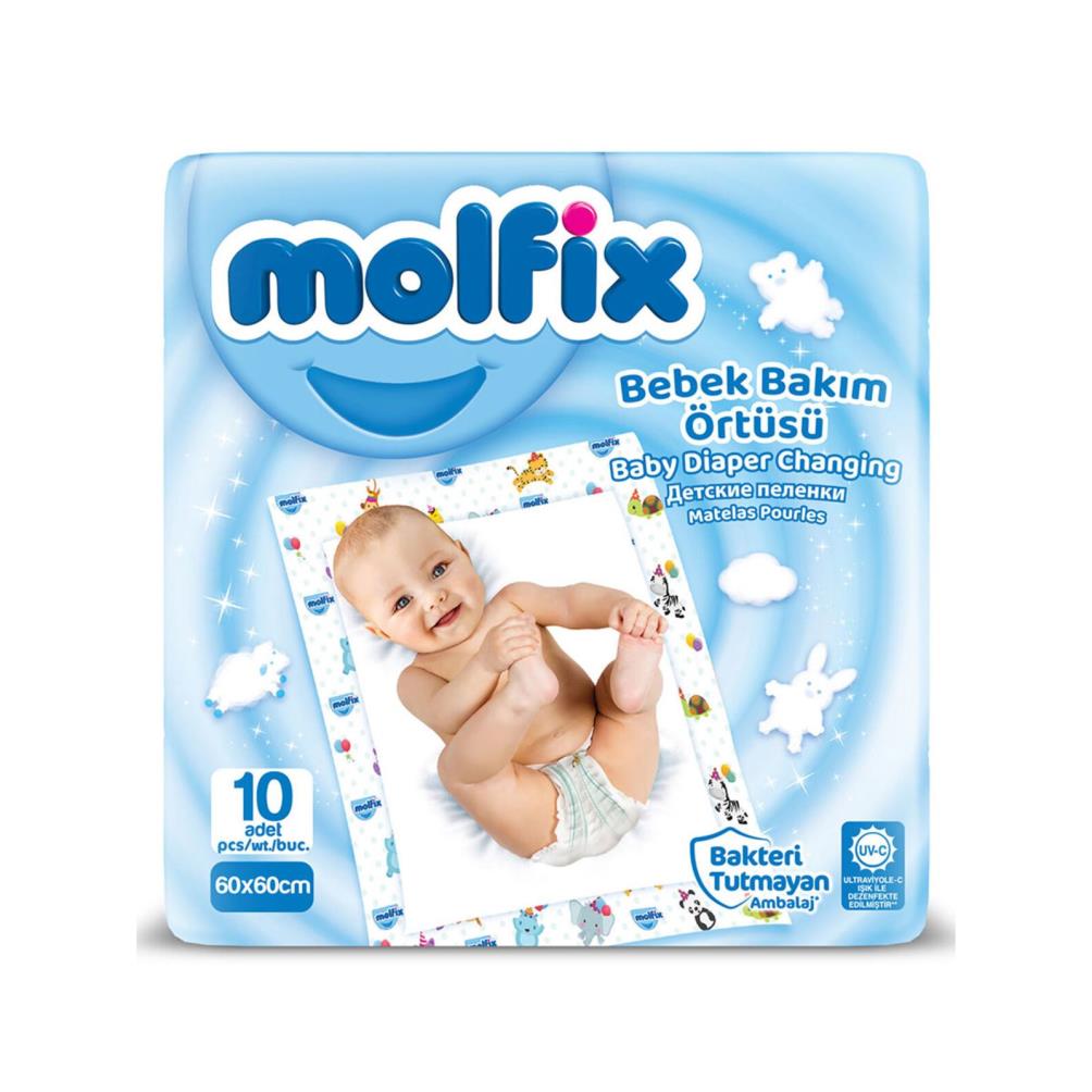 Molfix Bebek Bakım Örtüsü 10 Adet 60x60