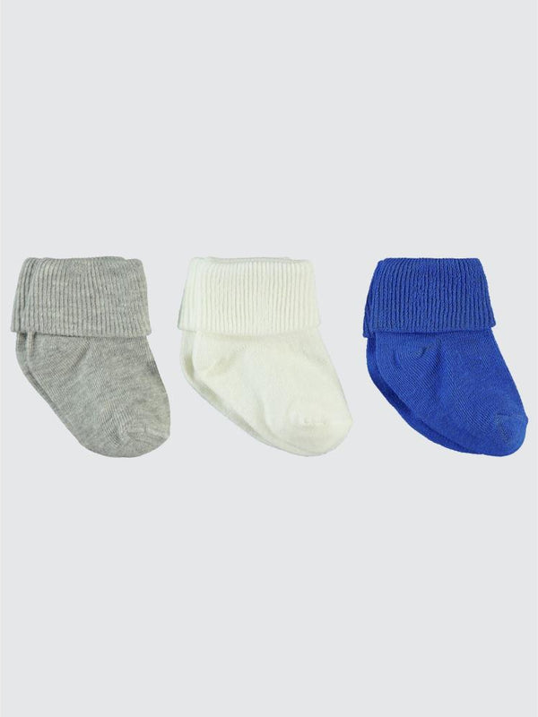 Civil Baby Erkek Bebek 3'lü Çorap Set 0-6 Ay