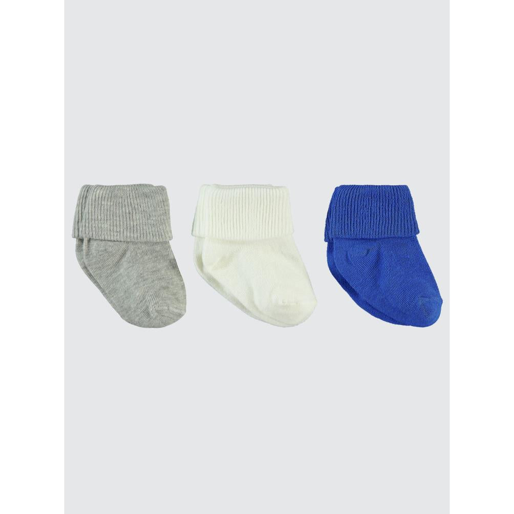 Civil Baby Erkek Bebek 3'lü Çorap Set 0-6 Ay