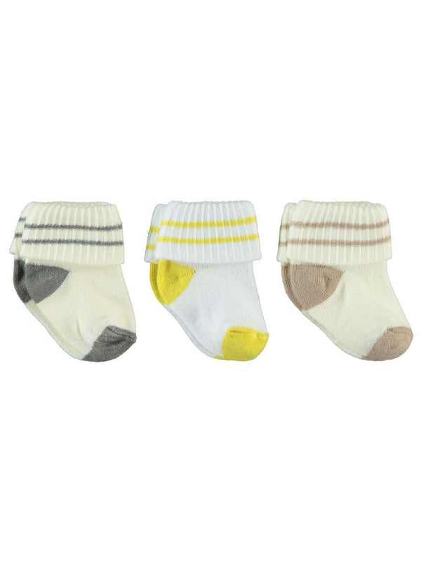Civil Baby Erkek Bebek 3'lü Çorap Set 0-6 Ay