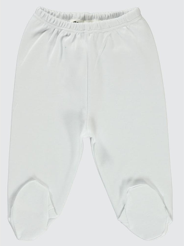 Civil Baby Beli Lastikli 0-9 Ay Unisex Patikli Tek Alt - Beyaz