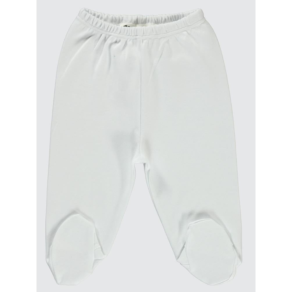 Civil Baby Beli Lastikli 0-9 Ay Unisex Patikli Tek Alt - Beyaz