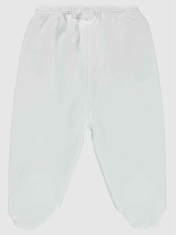 Civil Baby Beli Lastikli 0-9 Ay Unisex Patikli Tek Alt - Beyaz