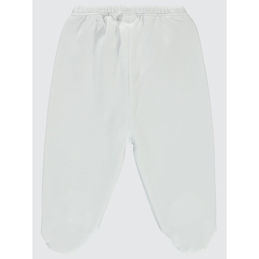 Civil Baby Beli Lastikli 0-9 Ay Unisex Patikli Tek Alt - Beyaz