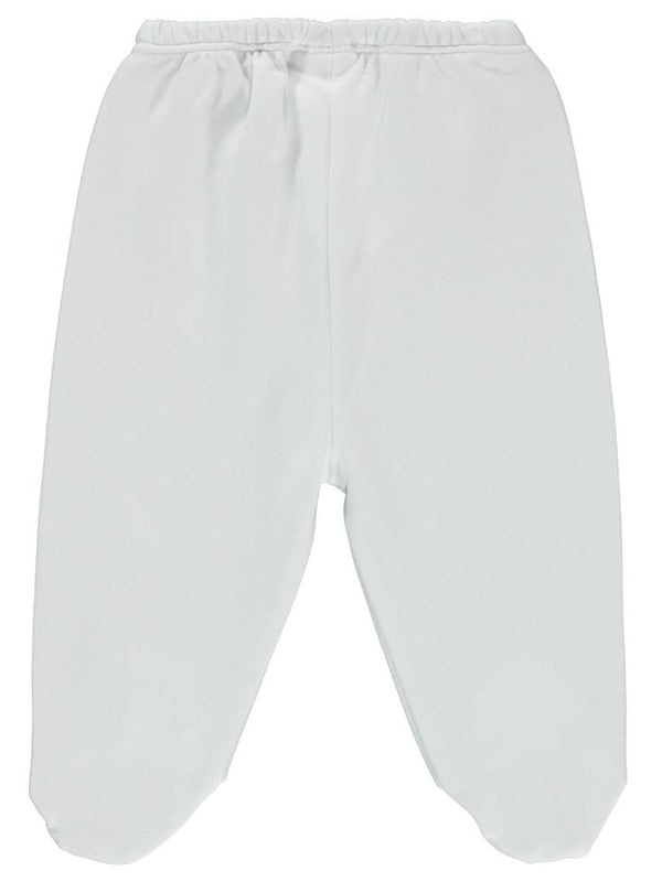 Civil Baby Beli Lastikli 0-9 Ay Unisex Patikli Tek Alt - Beyaz