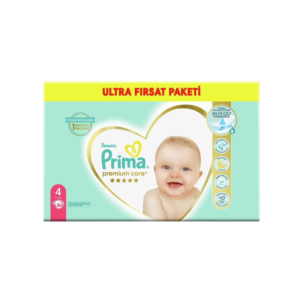 Prima Bebek Bezi Premium Care 4 Beden Maxi Fırsat  Paket 84 Adet