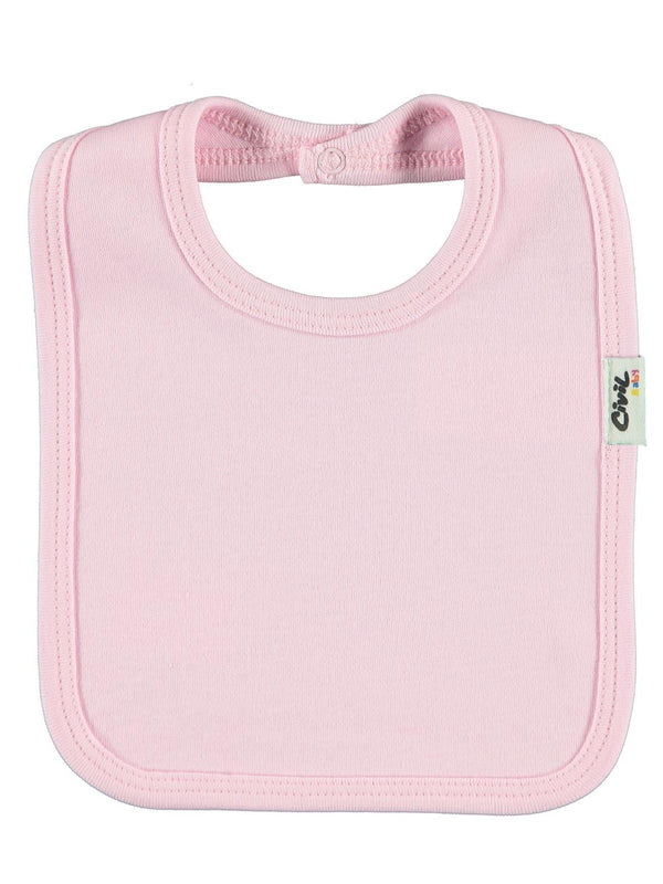 Civil Baby Arkadan Çıtçıtlı Unisex Mama Önlük - Pembe