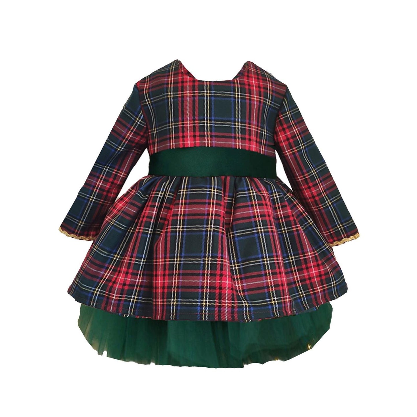 Shecco Babba Kız Çocuk Tütü Elbise Taç Takım  Fiyonk 1-8 Yaş - Yeşil