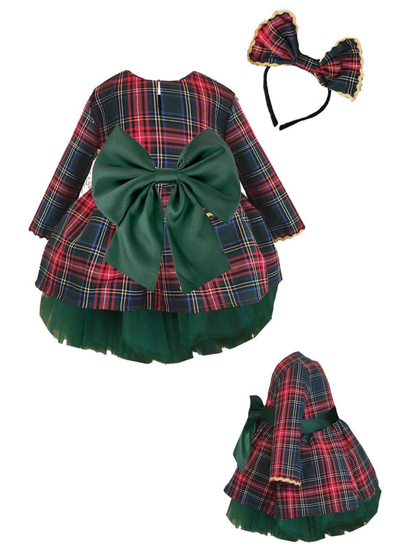 Shecco Babba Kız Çocuk Tütü Elbise Taç Takım  Fiyonk 1-8 Yaş - Yeşil