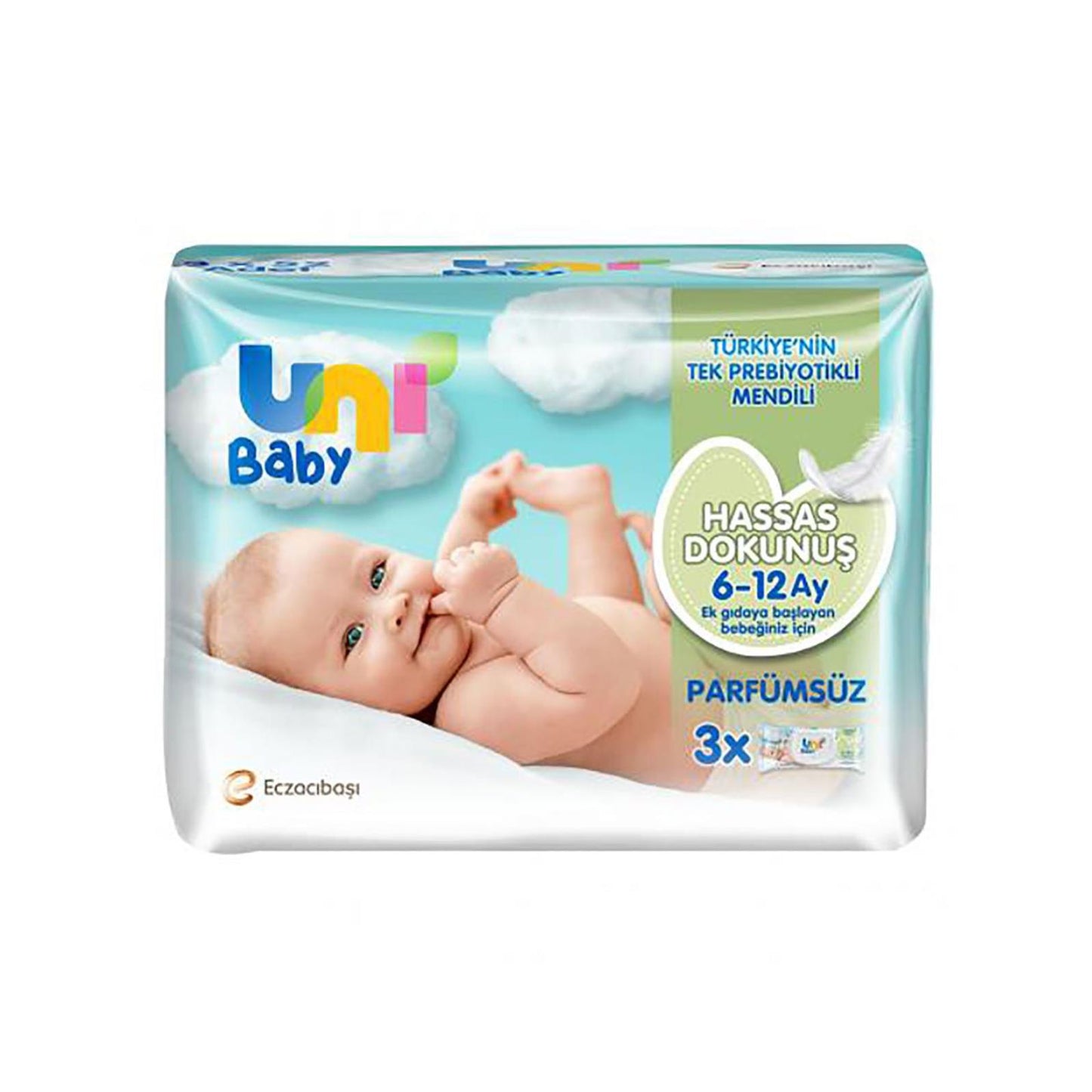Uni Baby Hassas Dokunuş Islak Mendil 3x52'li