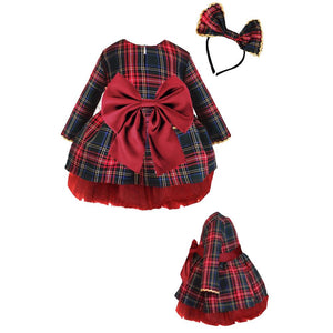 Shecco Babba Kız Çocuk Tütü Elbise Taç Takım  Fiyonk 1-8 Yaş - Kırmızı