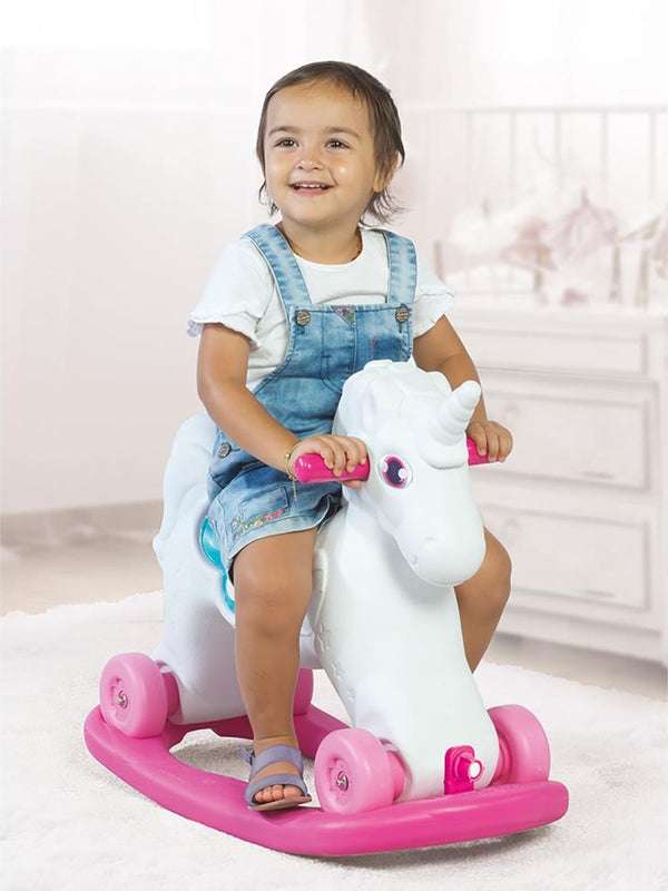 Dolu Unicorn Sallanan Tekerlekli At 2+ Yaş