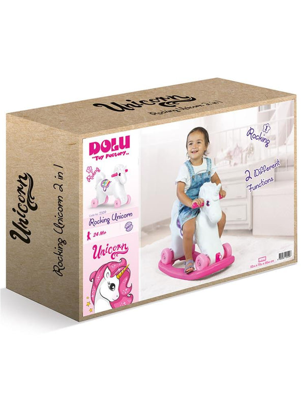 Dolu Unicorn Sallanan Tekerlekli At 2+ Yaş
