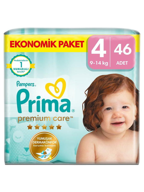 Prima Premium Care 4 Beden Bebek Bezi Maxi Ekonomik Paket 46 Adet