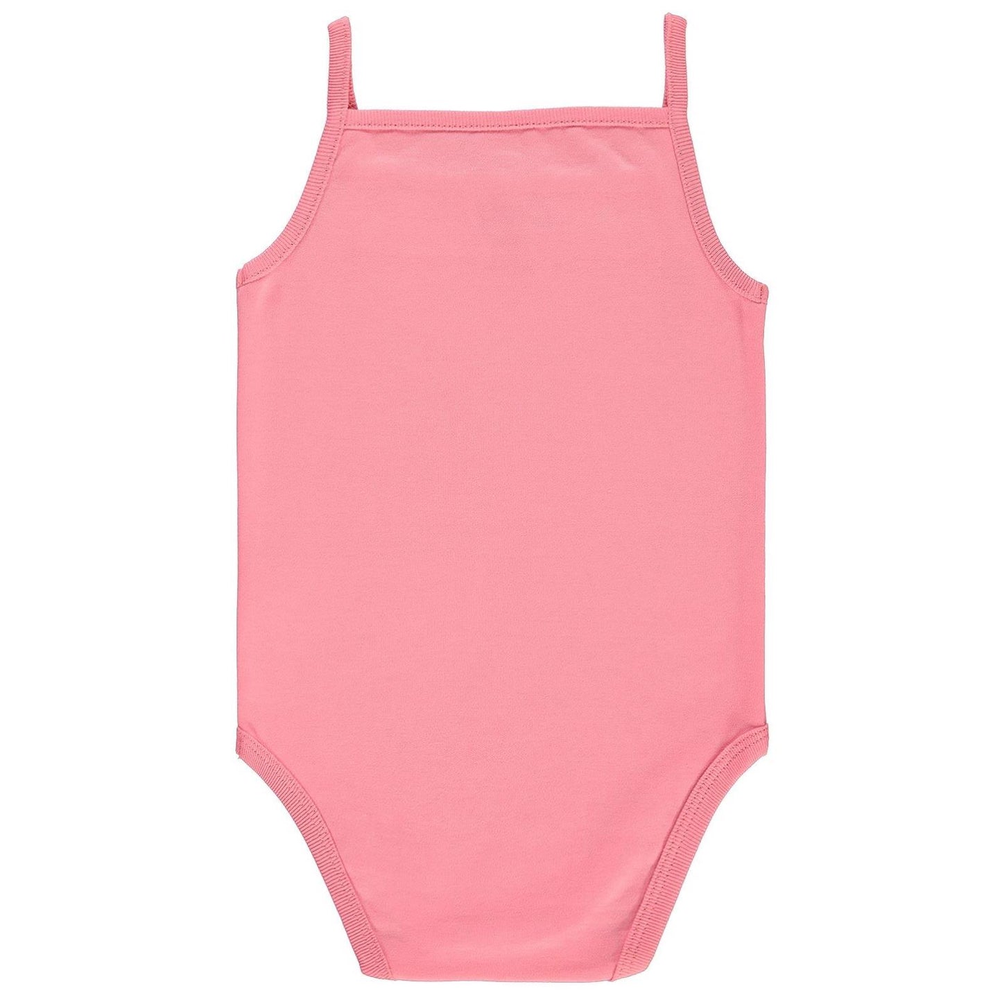 Civil Baby Penye İp Askılı Dantelli 3-9 Ay Kız Çıtçıtlı Badi - Pembe