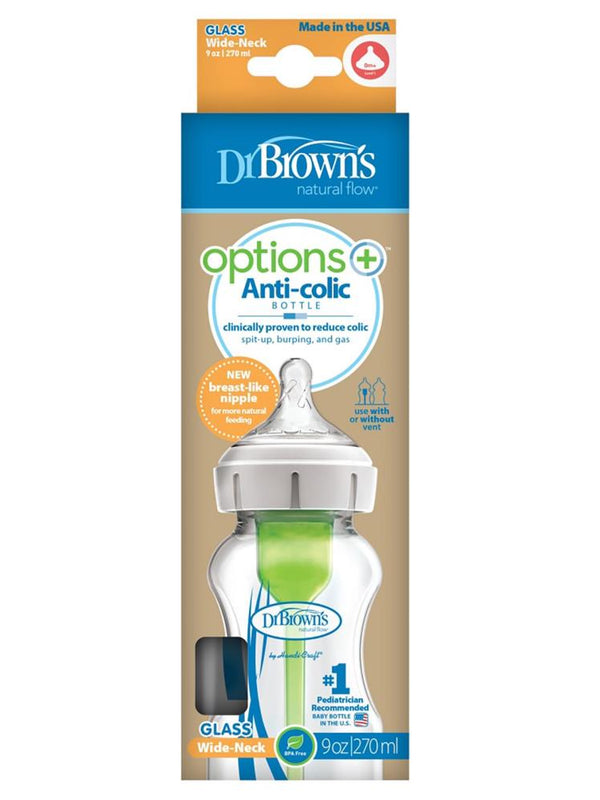 Dr.Browns 9 oz/270 ml Geniş Ağız Cam BiberonTekli Paket