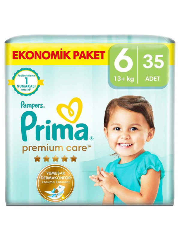 Prima Premium Care 6 Beden Bebek Bezi Extra Large Ekonomik Paket 35 Adet