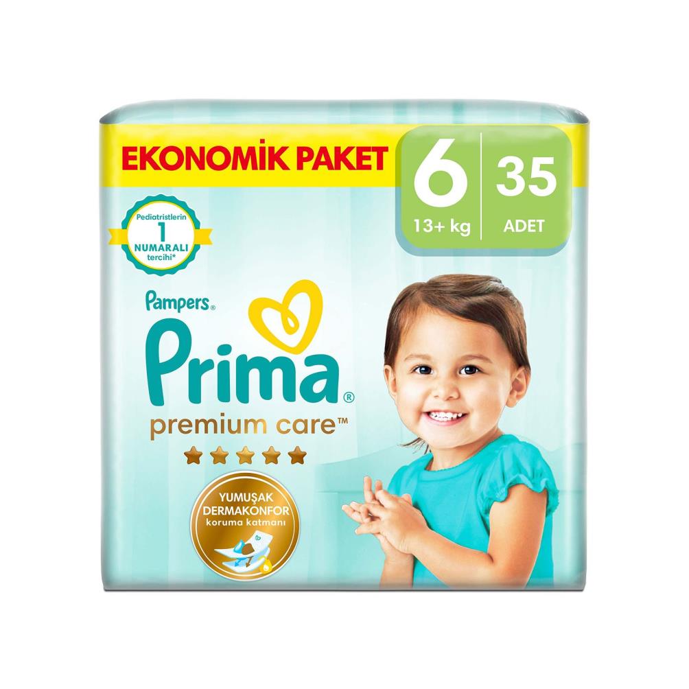 Prima Premium Care 6 Beden Bebek Bezi Extra Large Ekonomik Paket 35 Adet