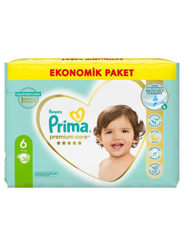 Prima Premium Care 6 Beden Bebek Bezi Extra Large Ekonomik Paket 35 Adet