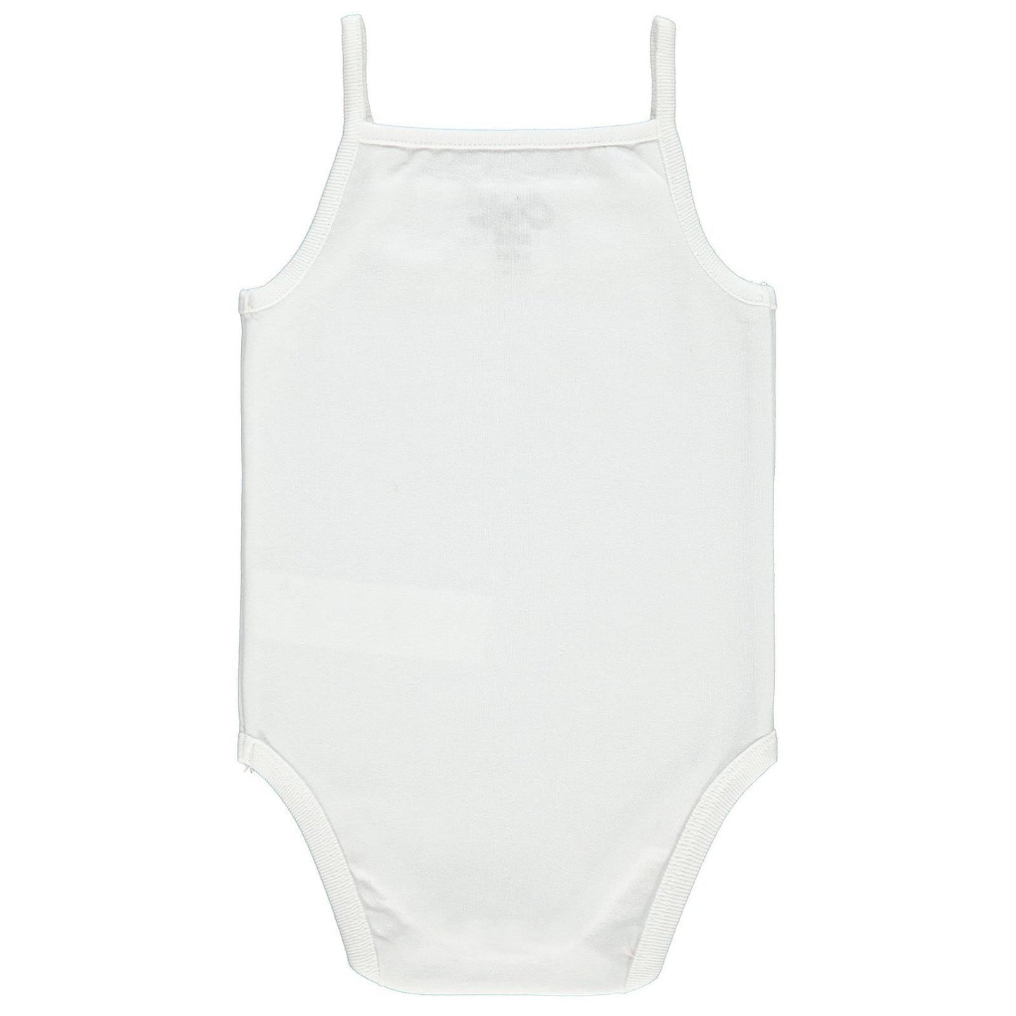 Civil Baby Penye İp Askılı Dantelli 3-9 Ay Kız Çıtçıtlı Badi - Beyaz