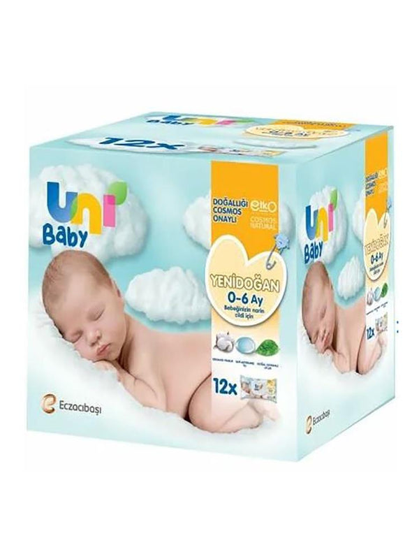 Uni Baby Yenidoğan 12'li Islak Mendil 480 Yaprak