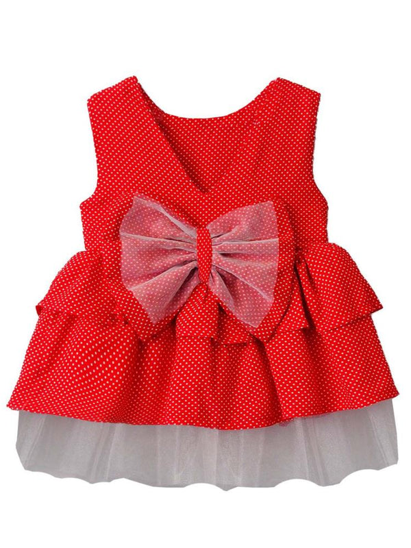 Shecco Babba Fiyonklu Kız Çocuk Tütü Elbise Bandana Takım 1-8 Yaş - Kırmızı