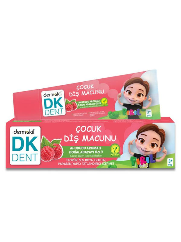 Dermokil Dk Dent Pırıl Ahududu Aromalı Vegan Çocuk Diş Macunu 50 ml
