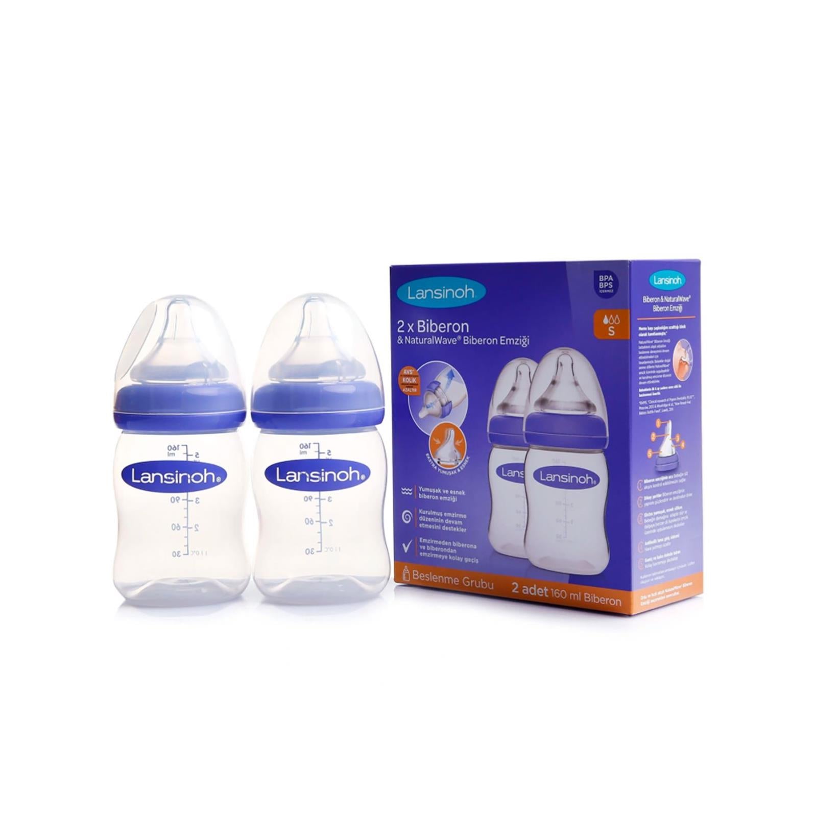 Lansinoh Natural Wave Biberon Seti 160 mlx2